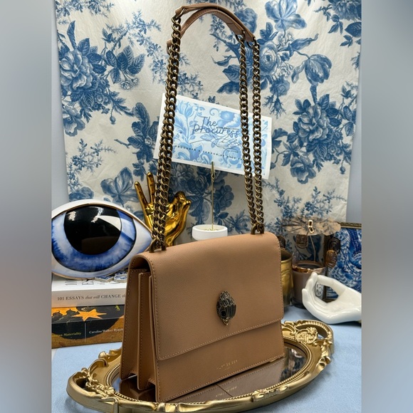 🆕 KURT GEIGER LONDON 🧿 NWOT Shoreditch Small Leather Crossbody Bag, Bone Beige - Picture 3 of 16
